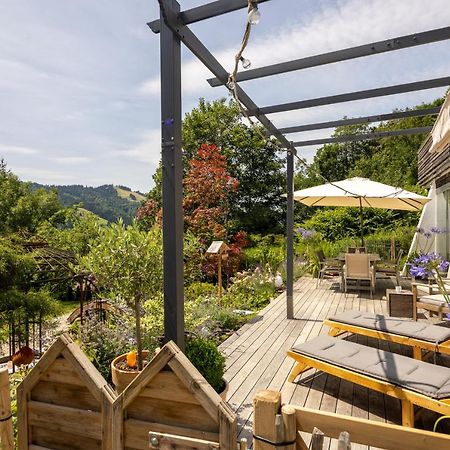 Waldlounge - Gartenwohnung Oberstaufen Bagian luar foto